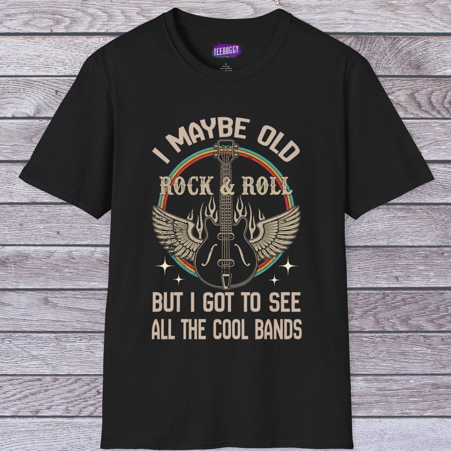 Rock Guitar Wings Unisex T-Shirt for Veteran Rockers