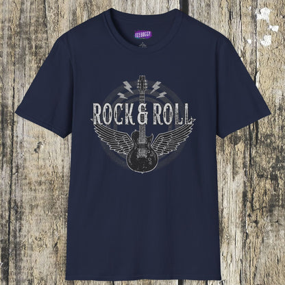 Guitar Wings Unisex T-Shirt Rock & Roll Music Tee
