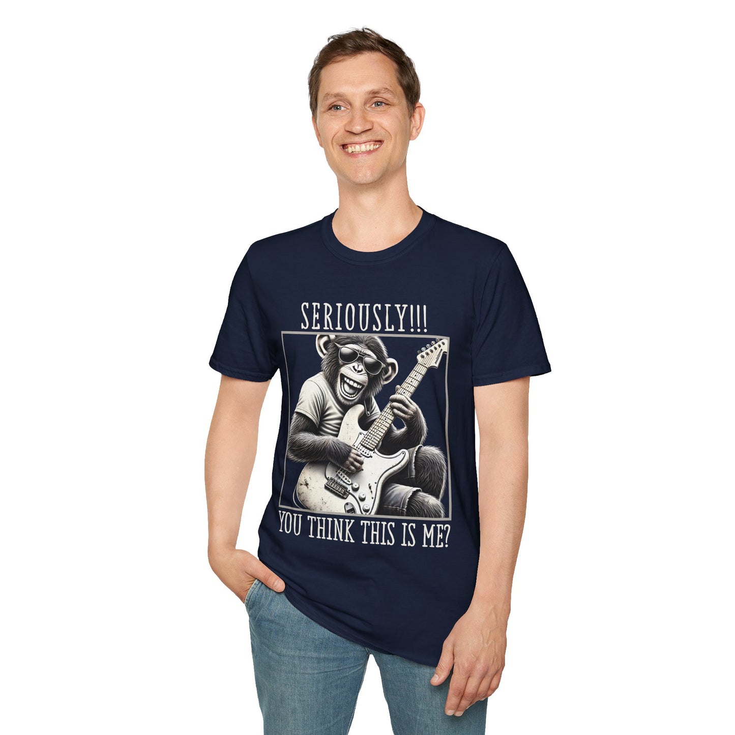Funny Guitar Chimpanzee Tee