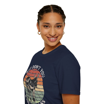 Funny Donkey 'Why Don't You Kiss My Ass!' T-Shirt