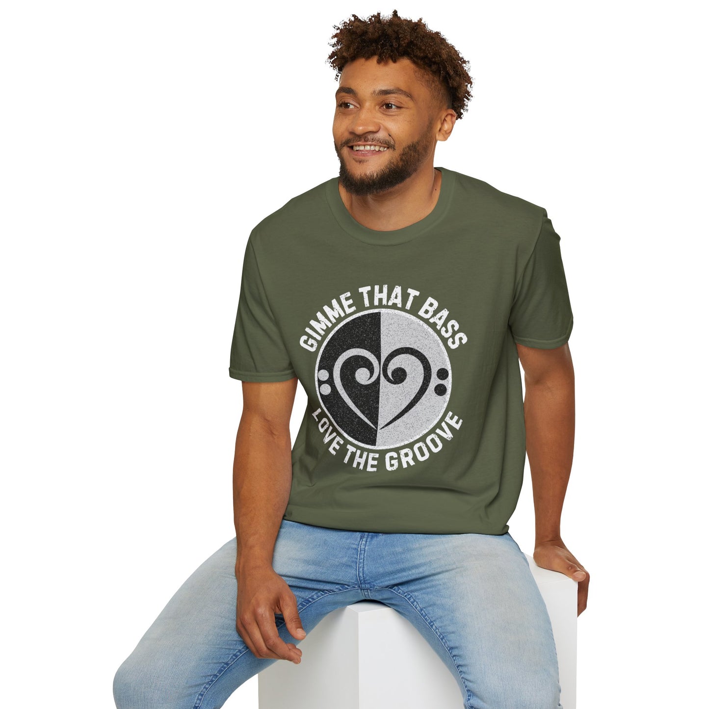 Bass Clef Heart Unisex T-Shirt - Feel the Bass, Love the Groove
