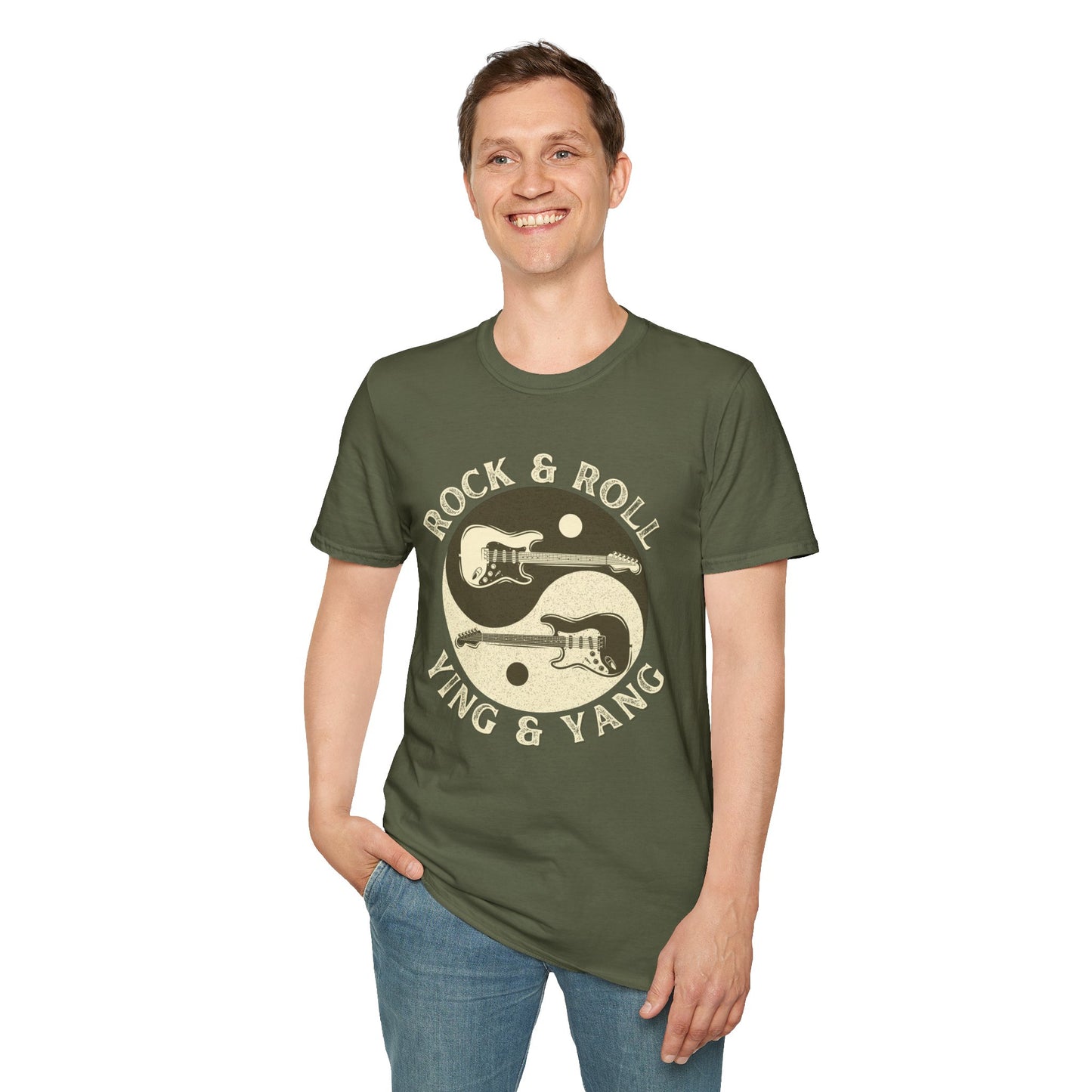Yin Yang Guitar T-Shirt — Spiritual Balance & Harmony Music Tee