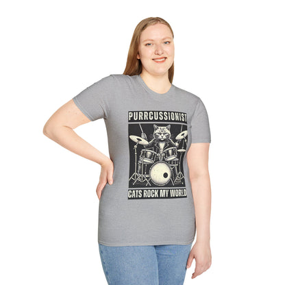 Cat Rocker T-Shirt - Purrcussionist