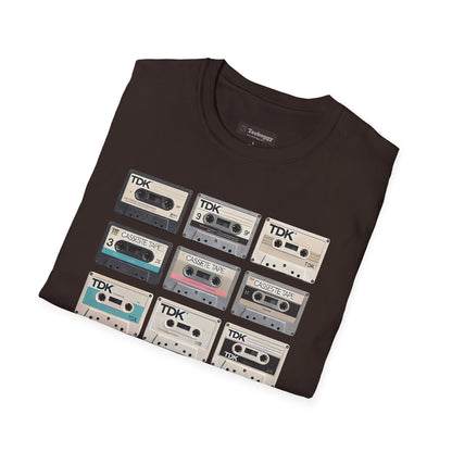 Cassette Tape Nostalgia T-Shirt — Vintage Audio Mix Design