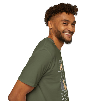 T-Shirt — "Just a Guy Who Loves Guitars" Guitar Lover Tee