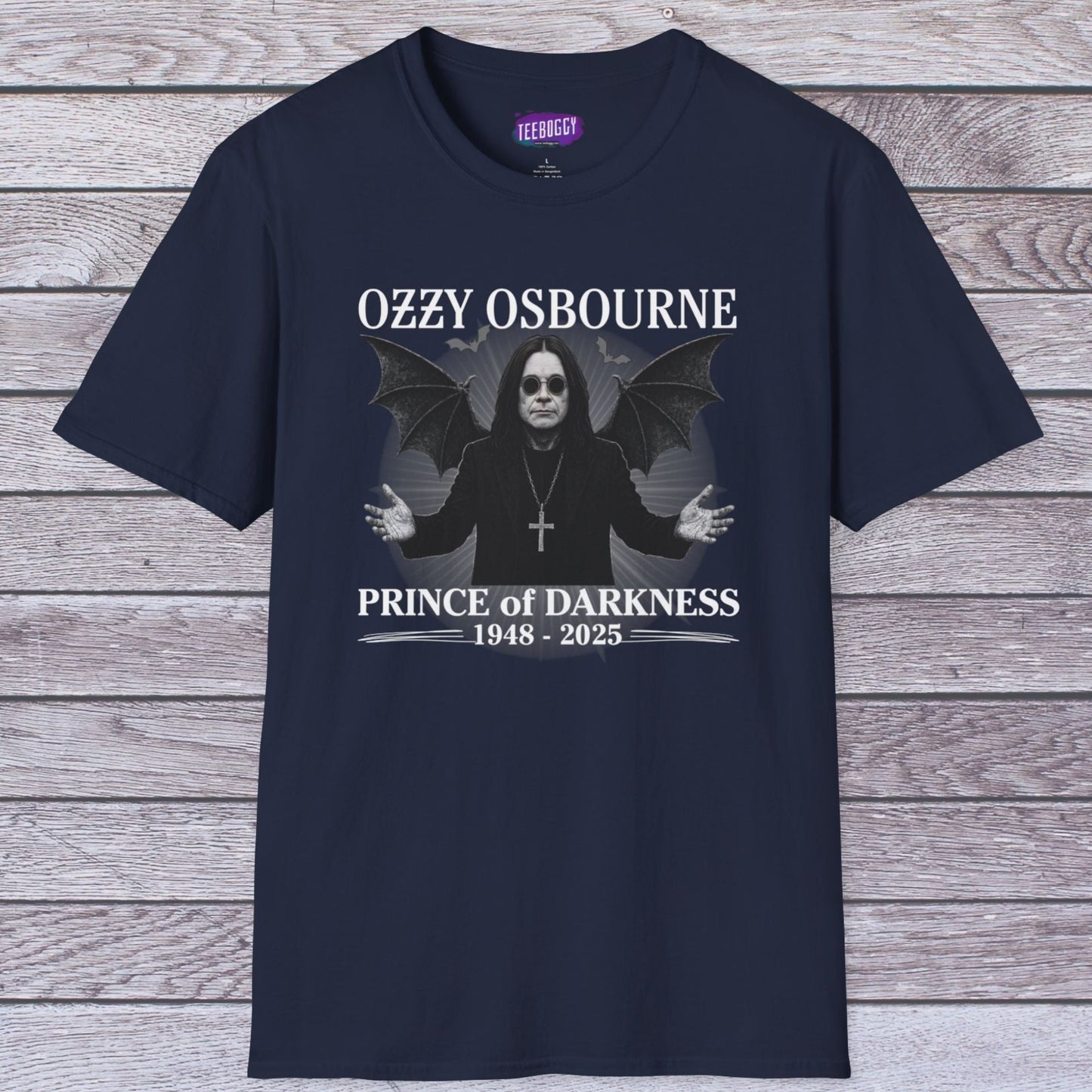 Metal Fan Softstyle T-Shirt with Image and Slogan of Prince of Darkness Slogan
