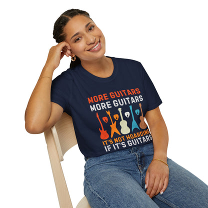 More Guitars, More Guitars T-Shirt — "It's Not Hoarding If It's Guitars" Guitar Shapes Tee