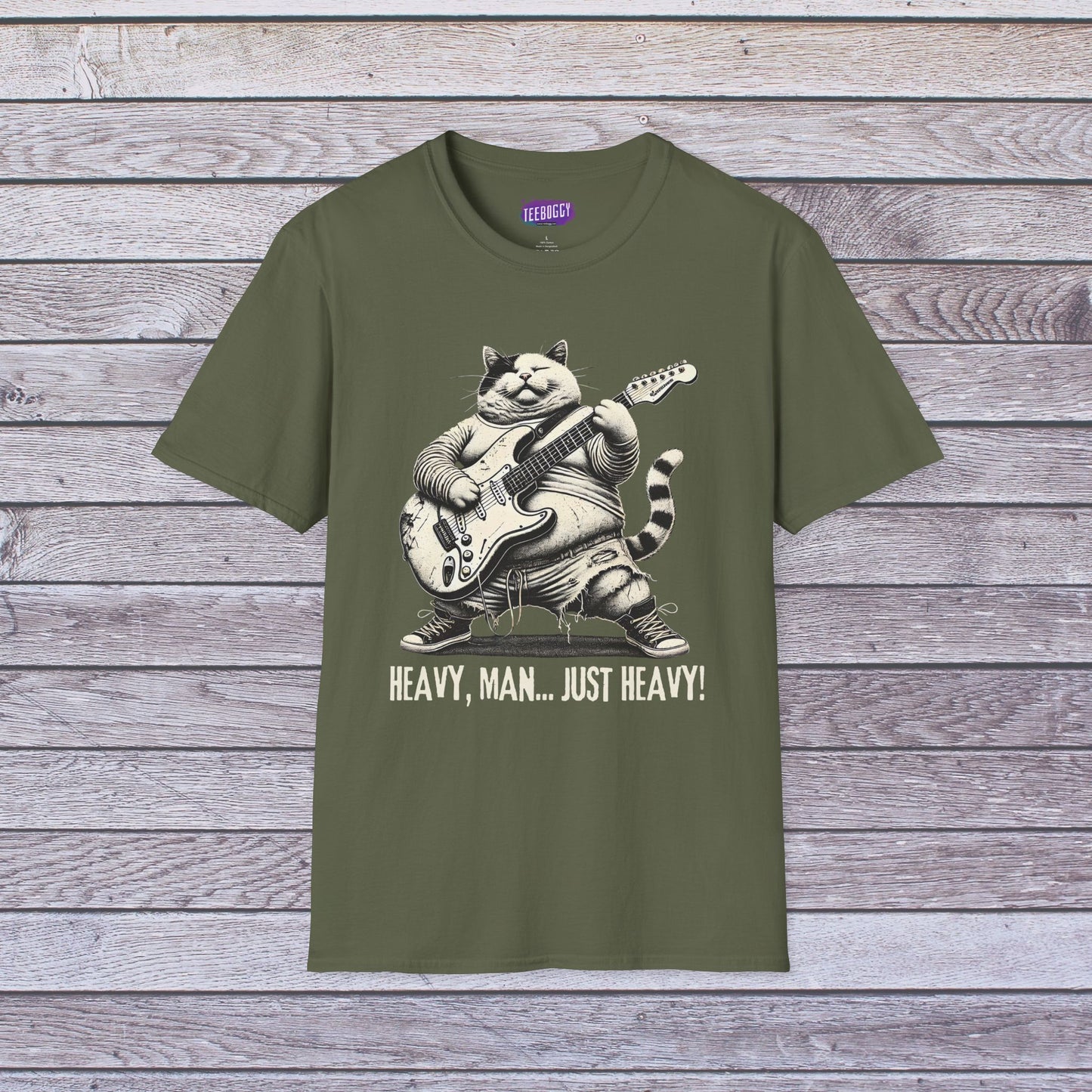 Cat Guitar Unisex T-Shirt - Heavy, Man... Just Heavy!