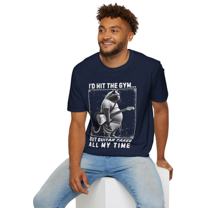 Funny Fat Cat Guitar Unisex T-Shirt