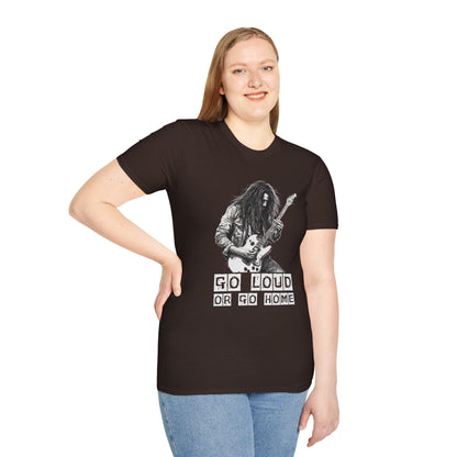 Rock Guitar T-Shirt — "Go Louid or Go Home" Graphic Tee