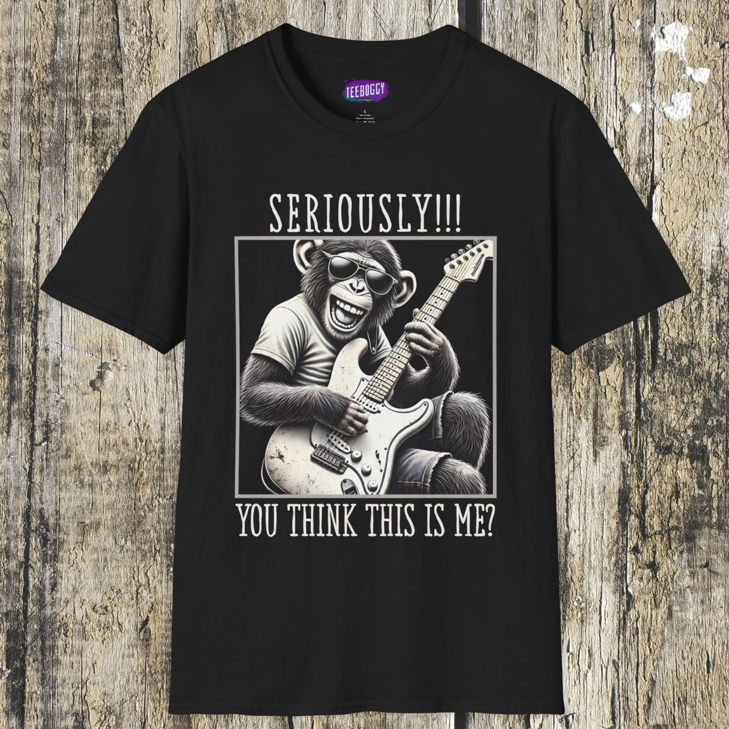 Funny Guitar Chimpanzee Tee