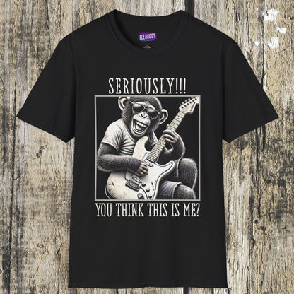 Funny Guitar Chimpanzee Tee