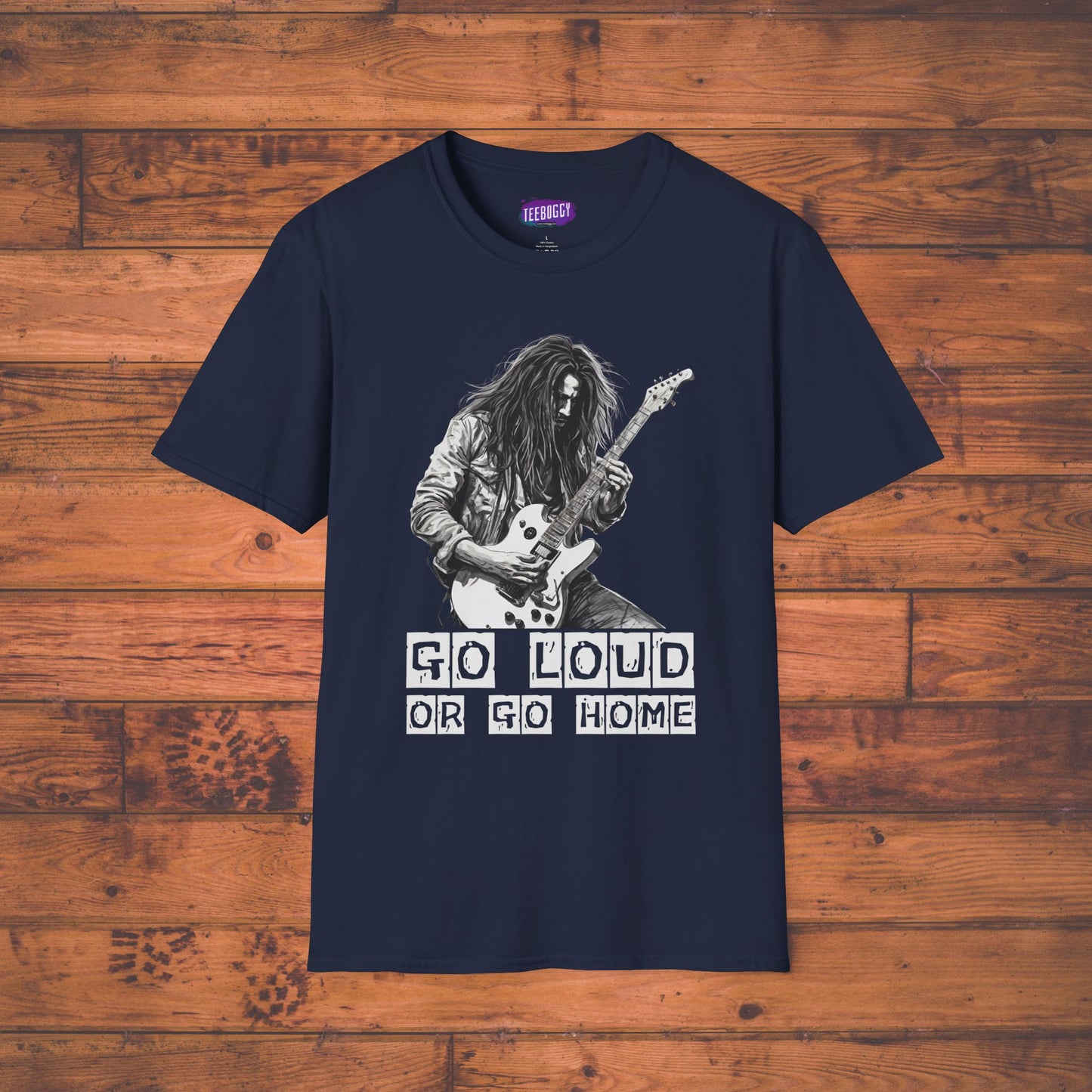 Guitarist Shredding Unisex T-Shirt - 'Go Loud or Go Home'