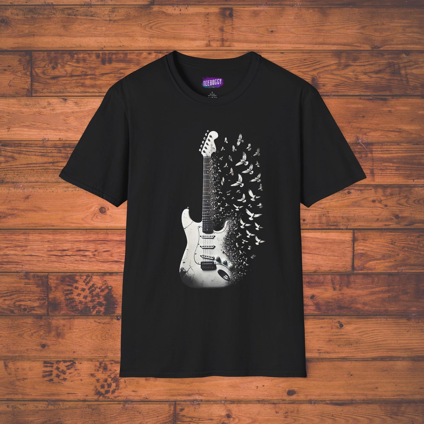 Rock Guitar Birds T-Shirt