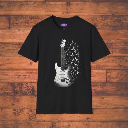 Rock Guitar Birds T-Shirt