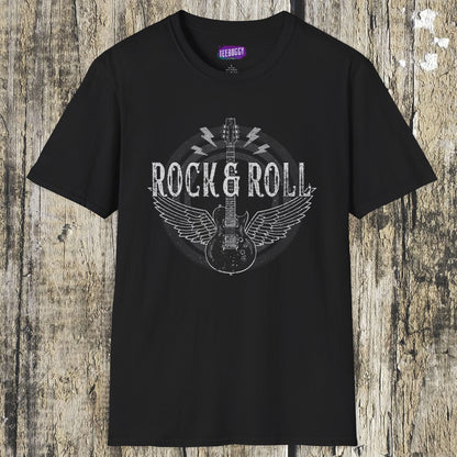 Guitar Wings Unisex T-Shirt Rock & Roll Music Tee