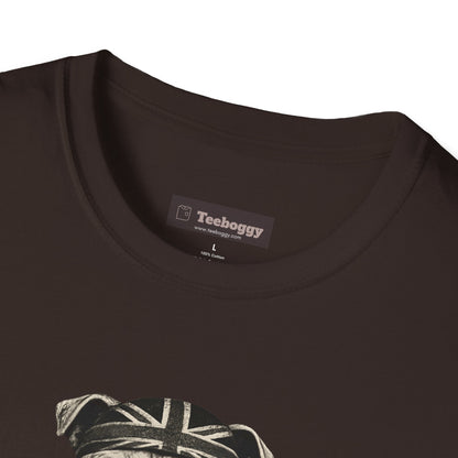 Bulldog Rock Rebel T-Shirt — Guitar-Slinging Middle Finger Design