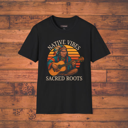 Native Vibes, Sacred Roots T-Shirt — Native American Guitar Tribute