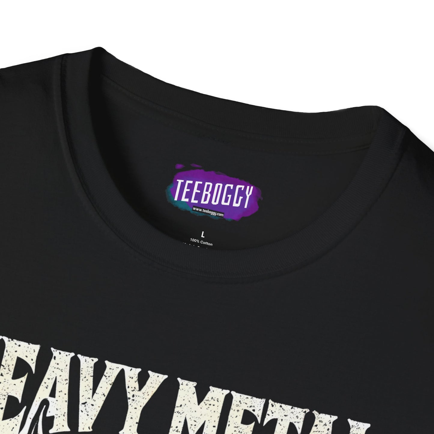 Heavy Metal T-Shirt with Devil's Horns & Thunder Bolt Design