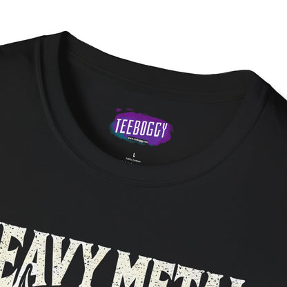 Heavy Metal T-Shirt with Devil's Horns & Thunder Bolt Design