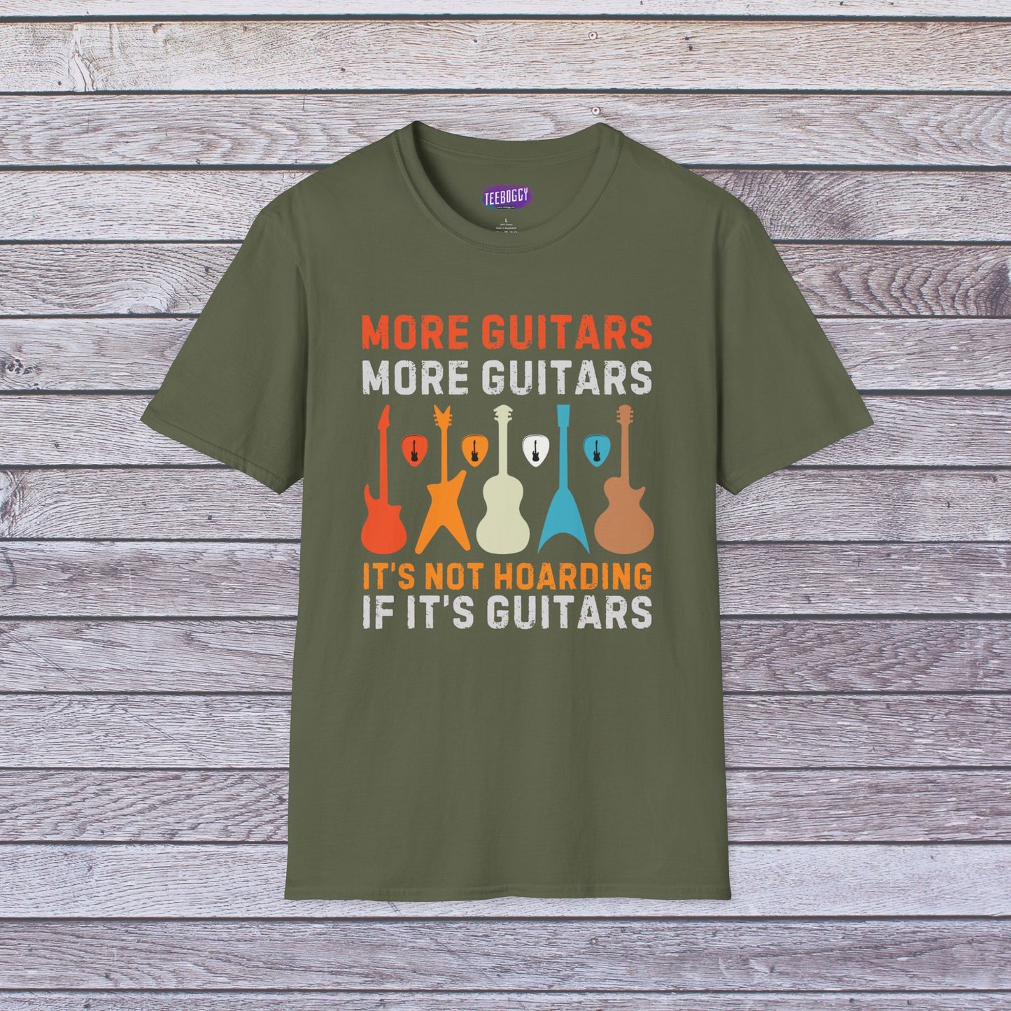 Guitar Quote T-Shirt, More Guitars More Guitars