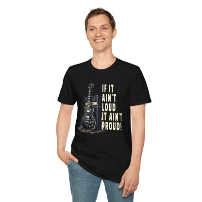 Guitar Amp Image and Slogan Unisex Softstyle T-Shirt