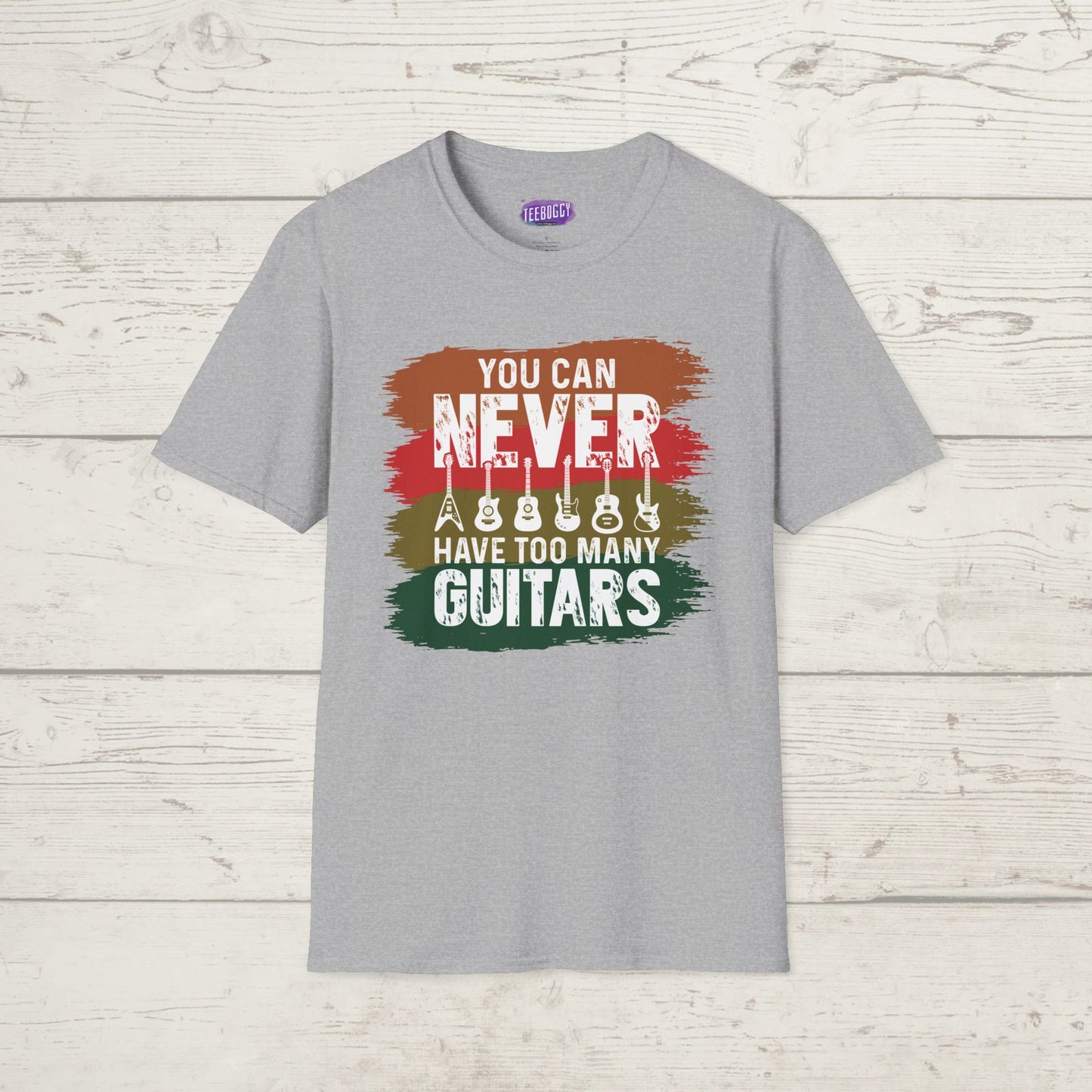 Guitar Statement T-Shirt - Grunge Colorful Slogan