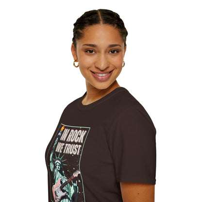 In Rock We Trust - Statue of Liberty T-Shirt