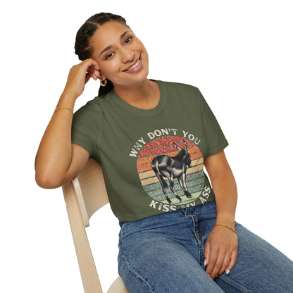 Funny Donkey 'Why Don't You Kiss My Ass!' T-Shirt