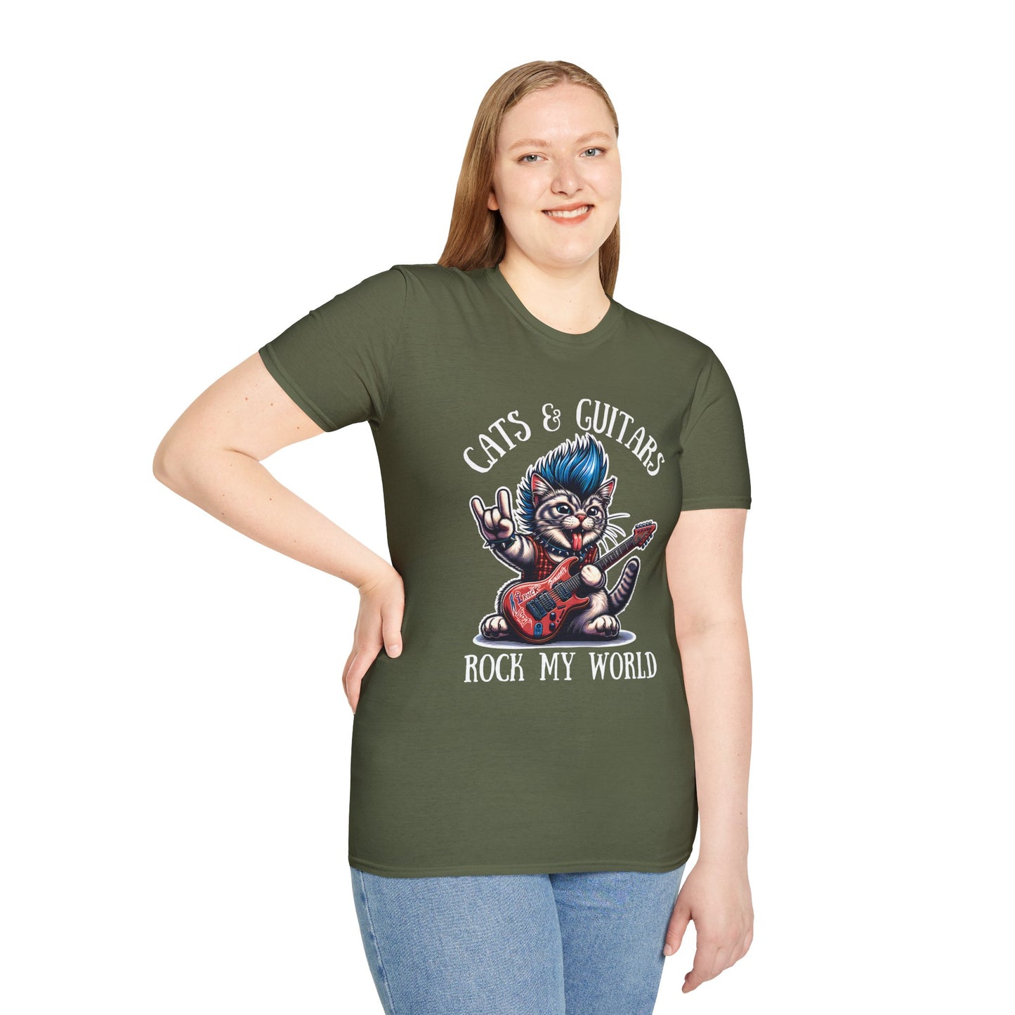 Cats & Guitars Rock My World, T-Shirt