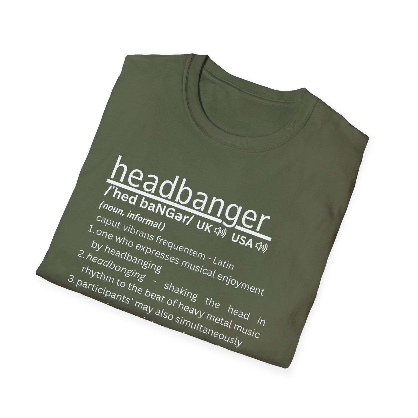 Headbanger Definition T-Shirt — Funny Heavy Metal Tee