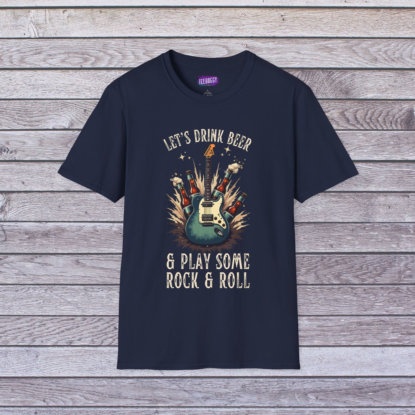 Graphic T-Shirt Let's Drink Some Beer and Play Some Rock & Roll