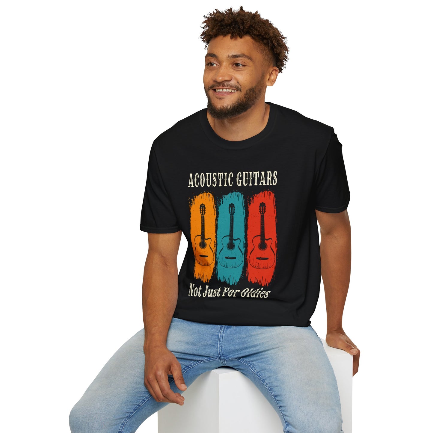 Funny Acoustic Guitars T-Shirt - Not Just For Oldies