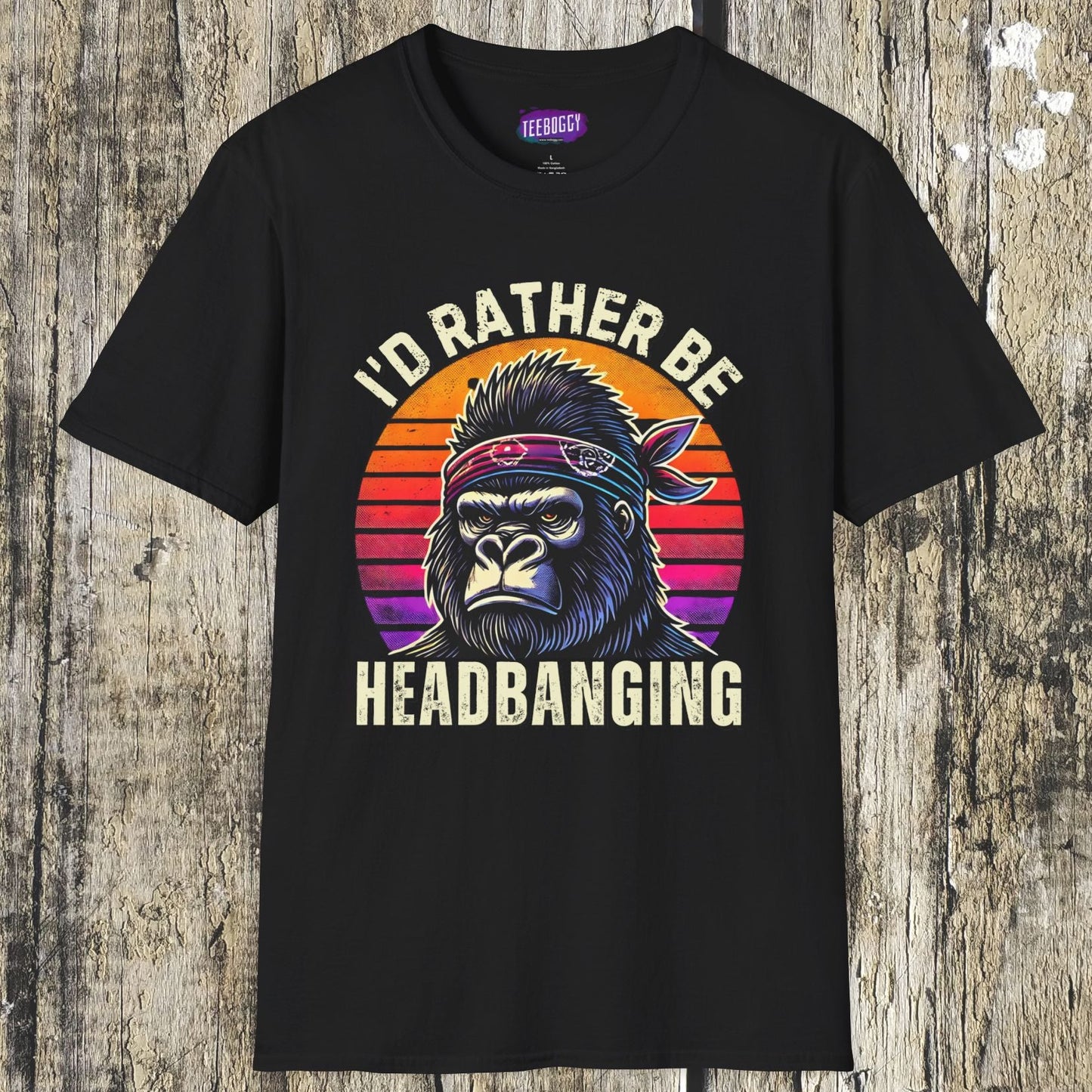 Graphic T-Shirt for Music Lovers - I'd Rather Be Headbanging
