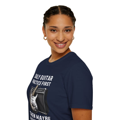 Daily Guitar Practice First T-Shirt — Rock Guitar & Amp Design