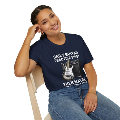 Daily Guitar Practice First T-Shirt — Rock Guitar & Amp Design