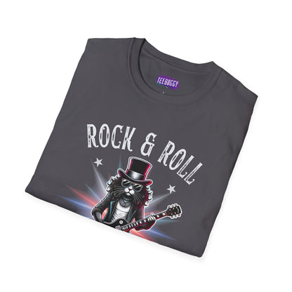 Rocker Cat T-Shirt, Rock & Roll, Soothes My Soul Design