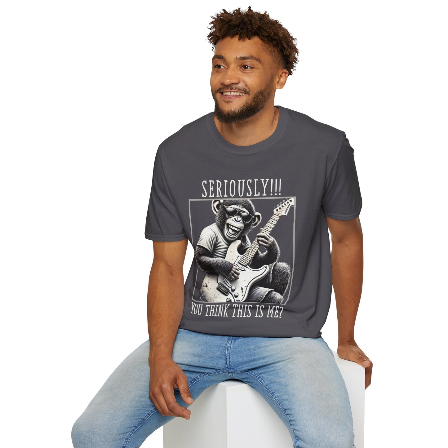 Funny Guitar Chimpanzee Tee