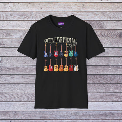 Guitar Shapes Unisex T-Shirt - Gotta Have Them All