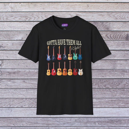 Guitar Shapes Unisex T-Shirt - Gotta Have Them All