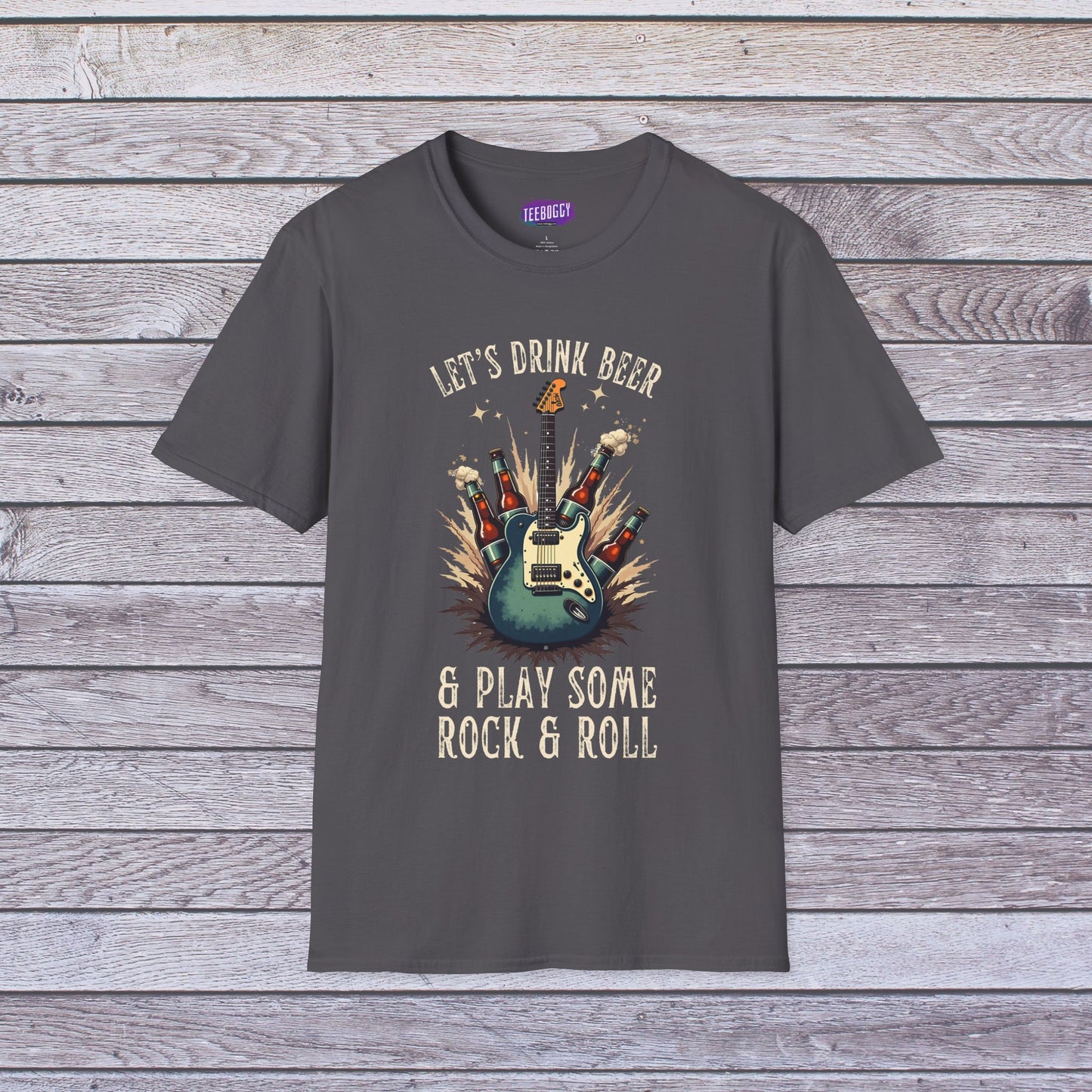 Graphic T-Shirt Let's Drink Some Beer and Play Some Rock & Roll