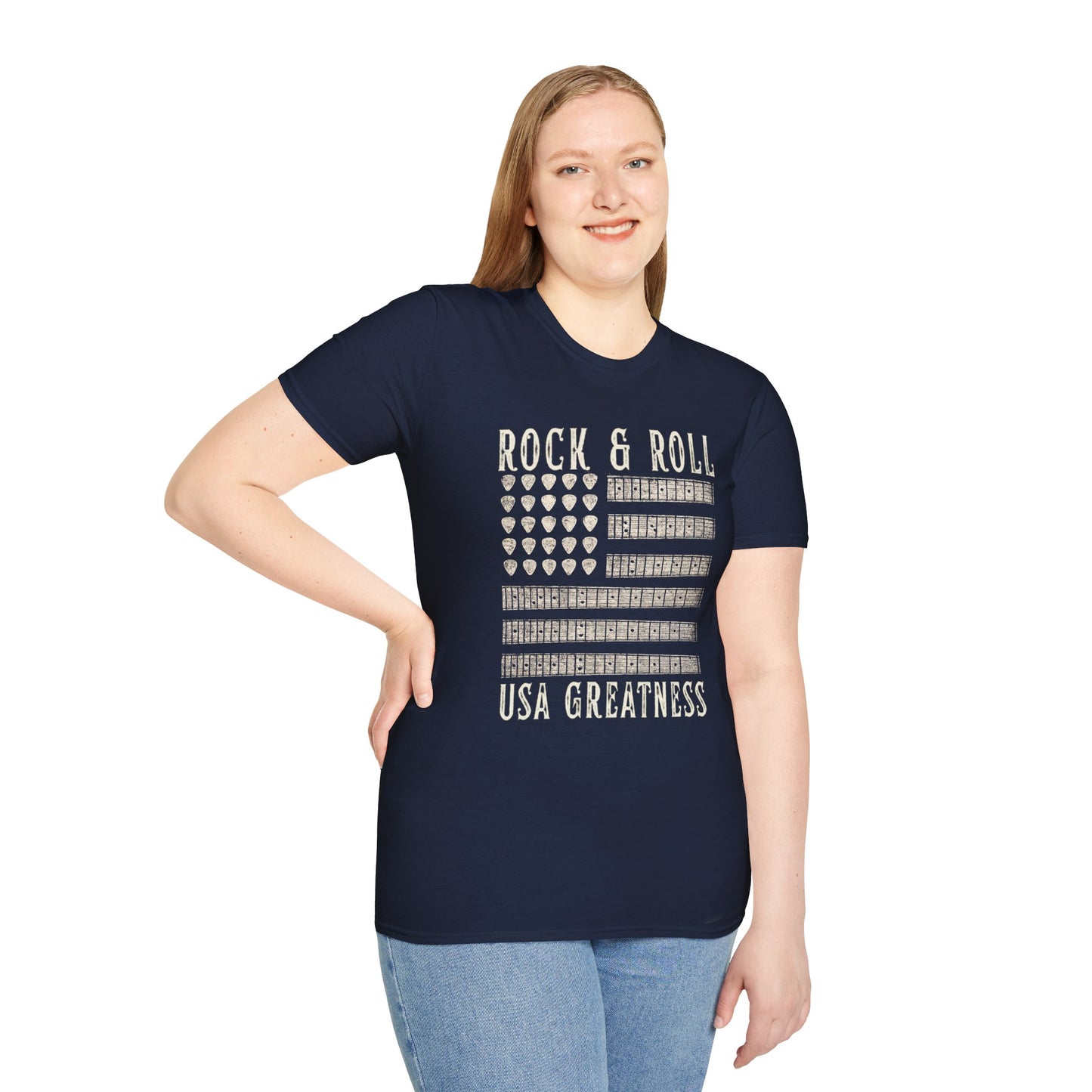 Rock & Roll USA Greatness T-Shirt — USA Flag Design