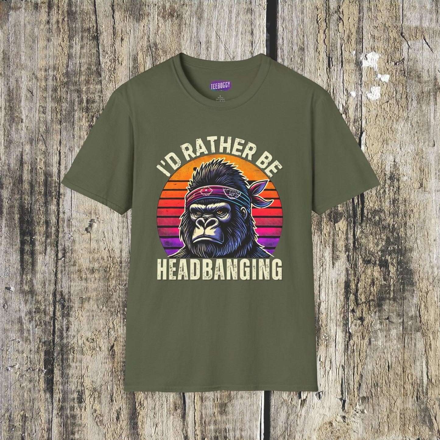 Graphic T-Shirt for Music Lovers - I'd Rather Be Headbanging