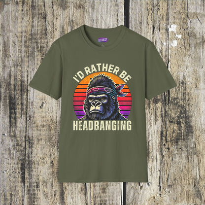 Graphic T-Shirt for Music Lovers - I'd Rather Be Headbanging