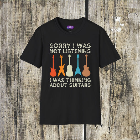 Guitar Types Unisex T-Shirt - Funny Guitarist Shirt