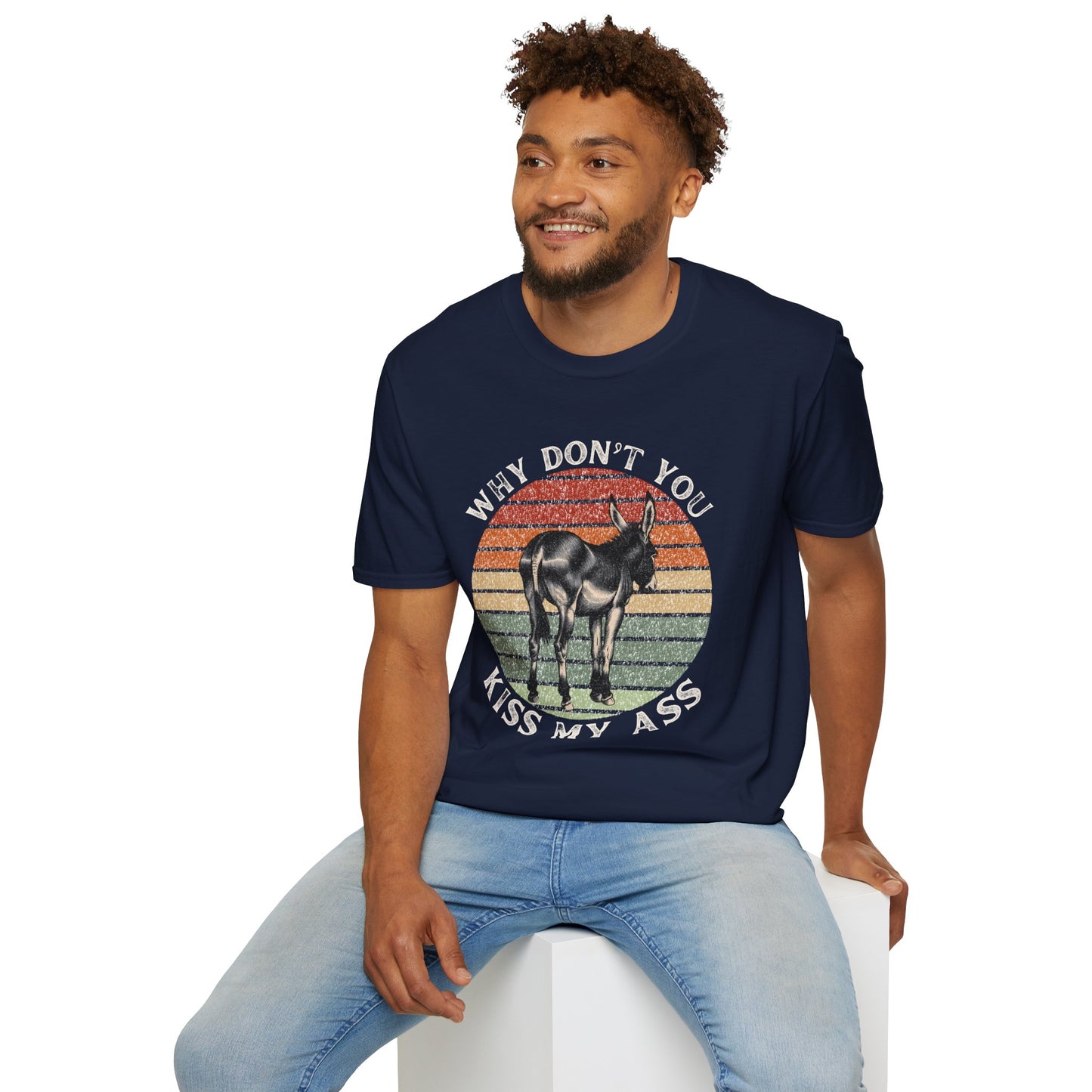 Funny Donkey 'Why Don't You Kiss My Ass!' T-Shirt