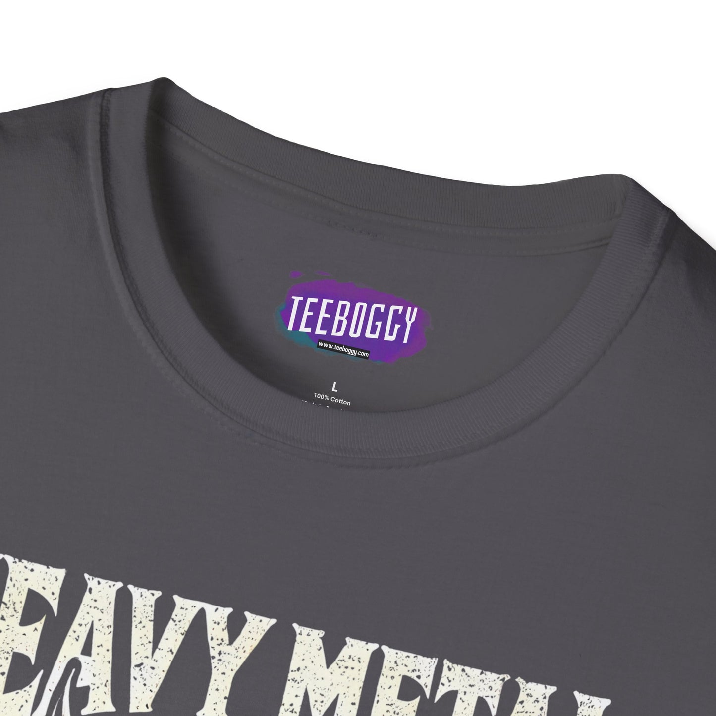 Heavy Metal T-Shirt with Devil's Horns & Thunder Bolt Design