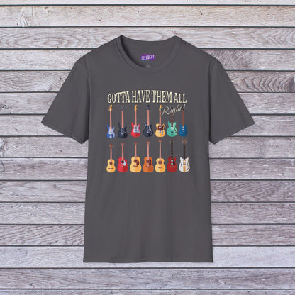Guitar Shapes Unisex T-Shirt - Gotta Have Them All
