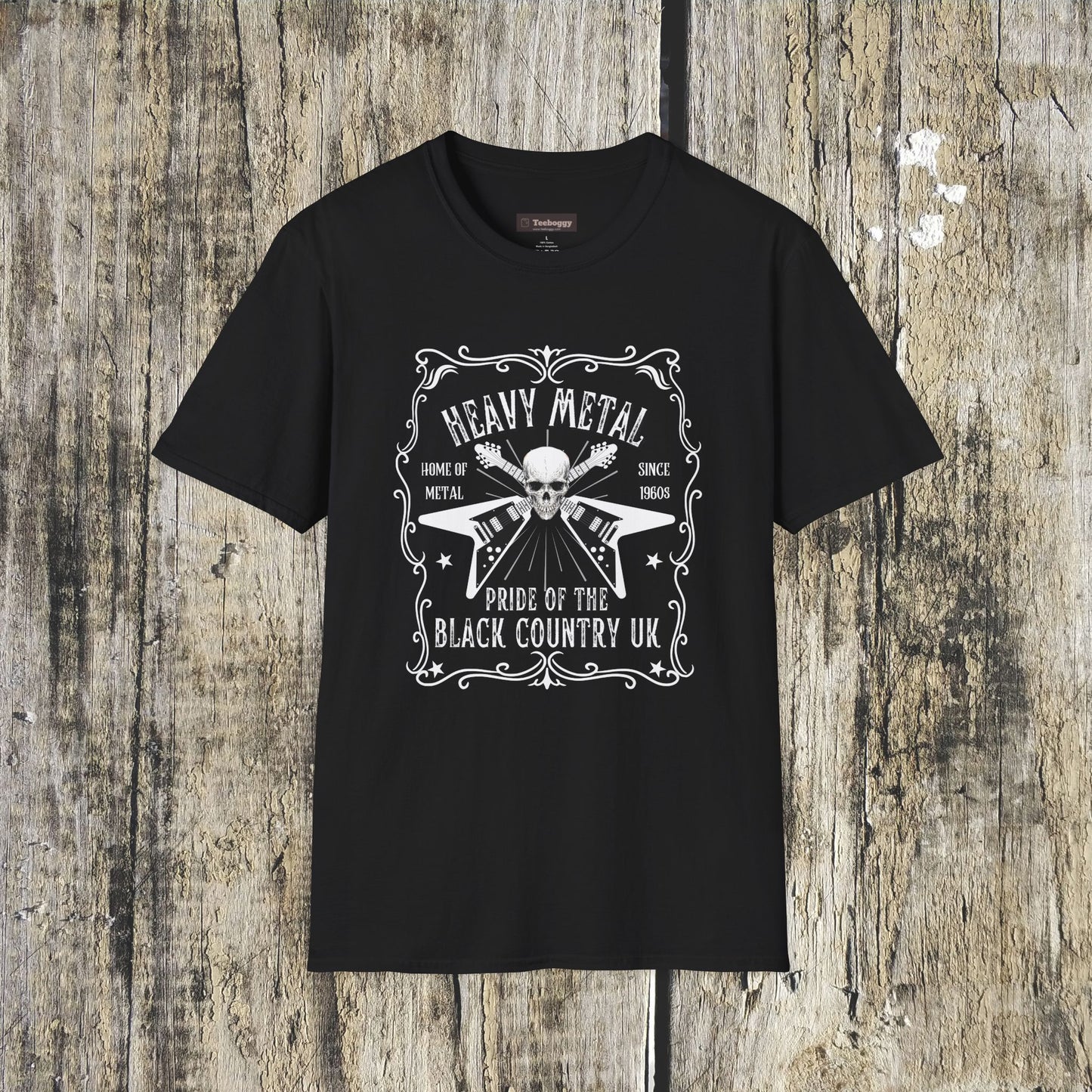 Black Country, Whisky Label Style Heavy Metal T-Shirt