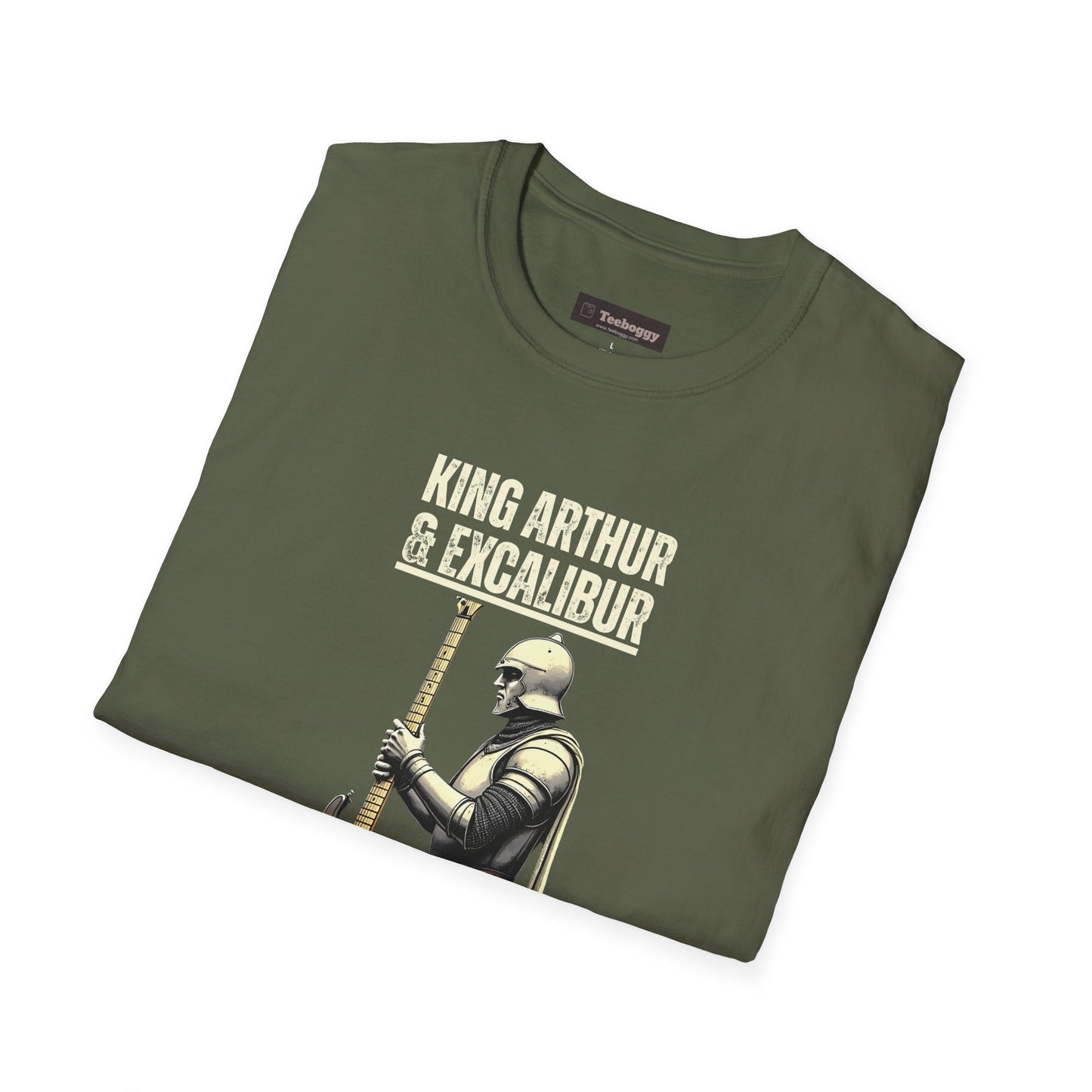 King Arthur Guitar Tee — Excalibur Rock T-Shirt